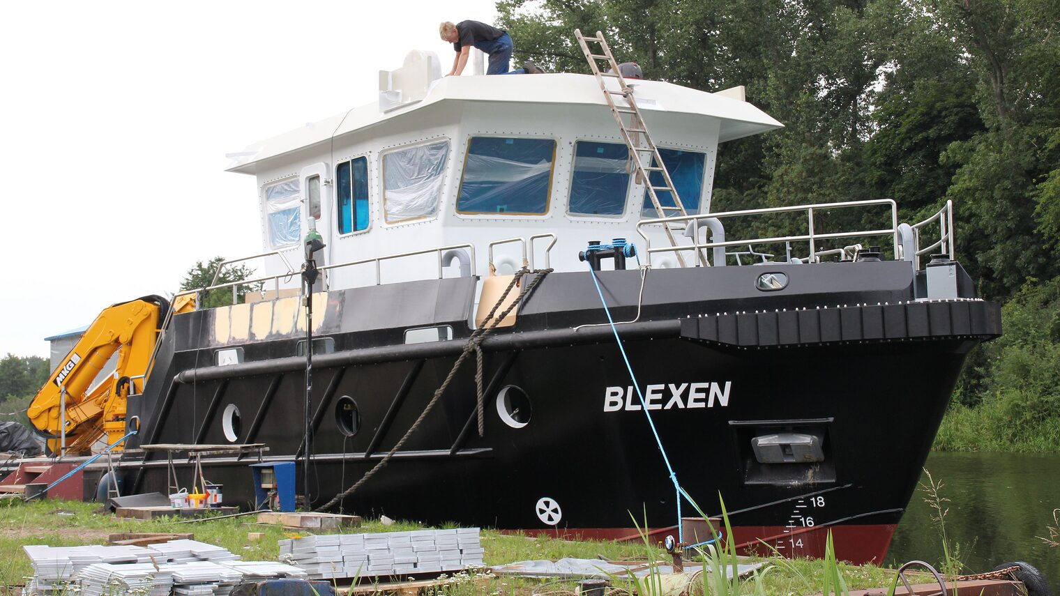 Die letzen Arbeiten finden derzeit noch an der ¿Blexen¿ statt, bevor sie im Oktober in See sticht.